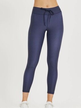 THE UPSIDE Blue Polka Dot Athletic 7/8 Leggings - XS